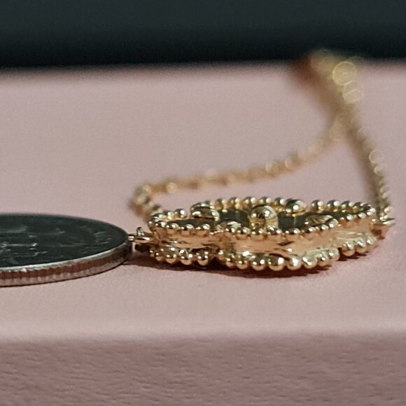 18k Gold Bracelet single clover charm - Part 1 - Picture 6 of 16